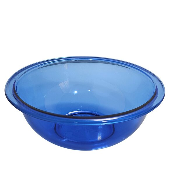 Pyrex Blue Mixing Nesting Bowl 1.5qt vtg kitchenwares serving 8.5" made in USA - Picture 9 of 9